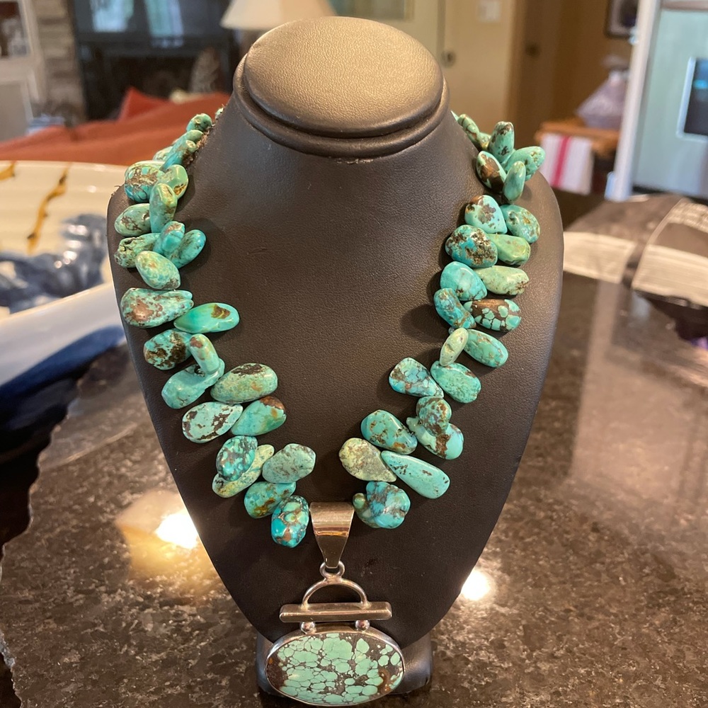 Gorgeous Turquoise and sterling silver necklace!